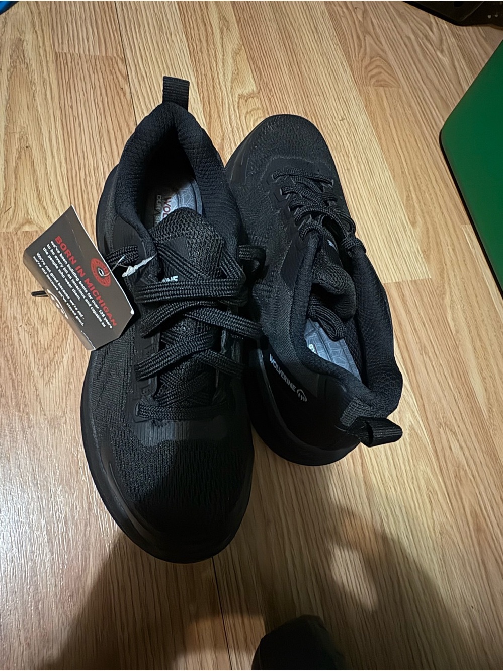 Wolverine Black Athletic Work Shoes